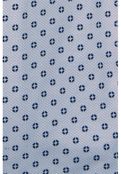 OLYMP Level Five 24/Seven body fit Langarm Haifischkragen Jersey Muster blau
