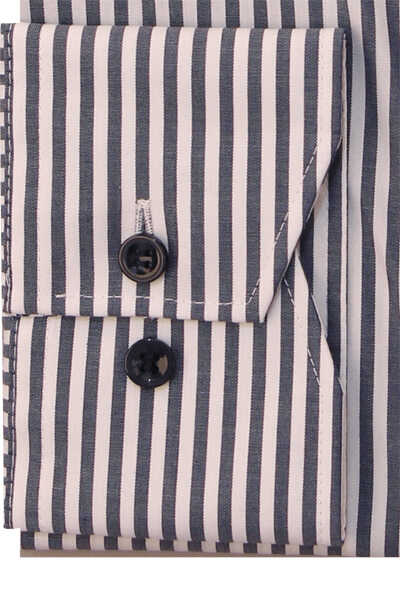 OLYMP Tendenz modern fit Hemd Langarm New Kent Kragen Streifen blau