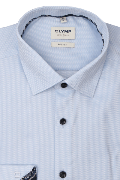 Produktbild fr 'OLYMP Level Five 24/Seven body fit Hemd extra langer Arm Struktur hellblau'
