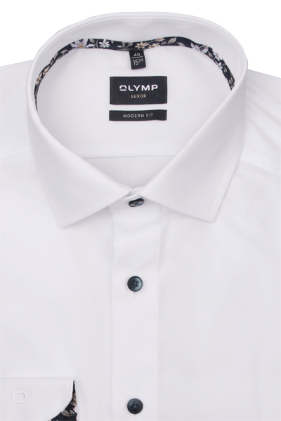 Produktbild fr 'OLYMP Luxor comfort fit Hemd Langarm New Kent Kragen Struktur wei'