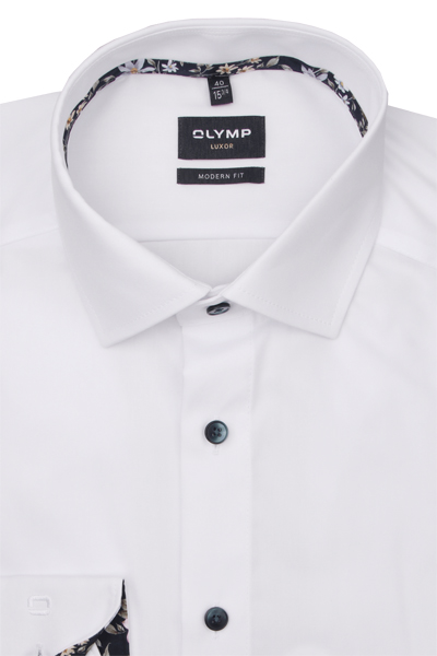 Produktbild fr 'OLYMP Luxor modern fit Hemd Langarm New Kent Kragen wei'