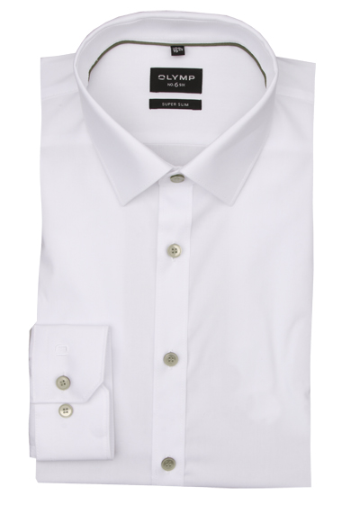 OLYMP No. Six super slim Hemd Langarm New Kent Kragen wei