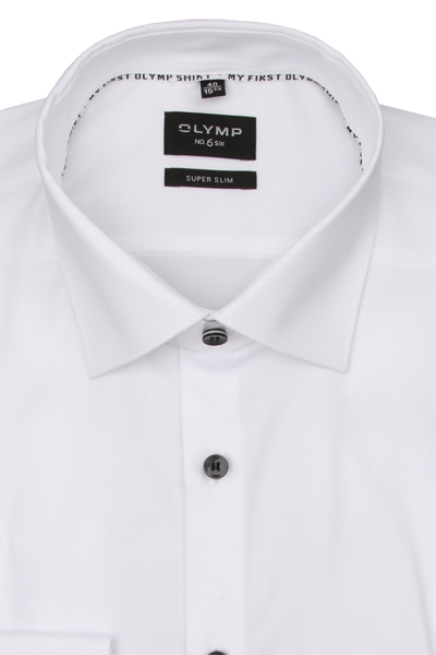 Produktbild fr 'OLYMP No. Six super slim Hemd Langarm New Kent Kragen wei'