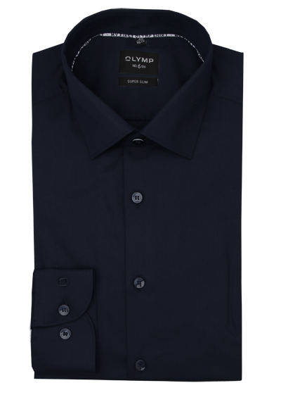 OLYMP No. Six super slim Hemd Langarm New Kent Kragen schwarz
