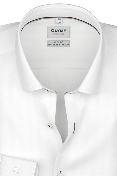 Produktbild f�r 'OLYMP Level Five body fit Hemd extra langer Arm New Kent Kragen Chambray wei�'