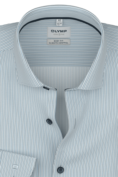 Produktbild f�r 'OLYMP Level Five 24/Seven body fit Hemd Langarm New Kent Kragen Streifen blau'