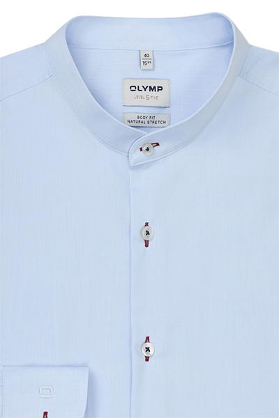 Produktbild f�r 'OLYMP Level Five body fit Hemd Langarm Stehkragen Chambray hellblau'