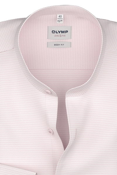 Produktbild f�r 'OLYMP Level Five body fit Hemd Langarm Stehkragen Struktur rosa'