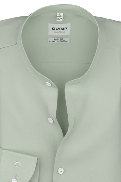 Produktbild f�r 'OLYMP Level Five 24/Seven body fit Hemd Langarm Stehkragen Stretch gr�n'