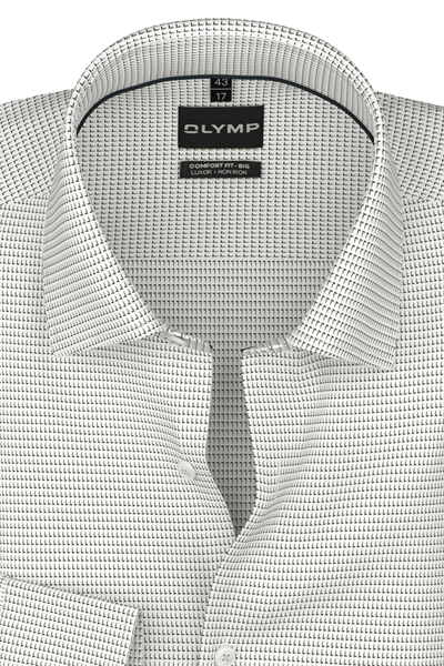 Produktbild f�r 'OLYMP Luxor comfort fit big Hemd Langarm New Kent Kragen Muster braun'