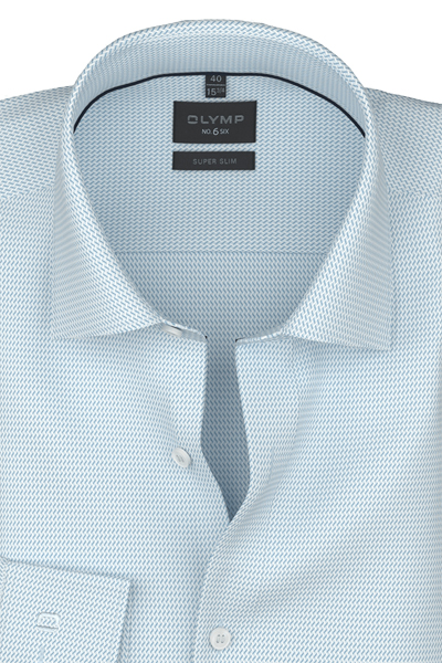 Produktbild f�r 'OLYMP No. Six super slim Hemd extra lager Arm Struktur hellblau'