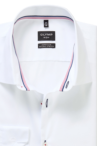 Produktbild f�r 'OLYMP No. Six super slim Hemd Langarm New Kent Kragen Popeline wei�'