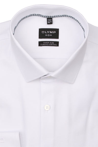 Produktbild f�r 'OLYMP No. Six 24/Seven super slim Hemd Langarm New Kent Kragen Feintwill wei�'