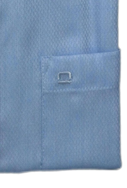 OLYMP Luxor modern fit Hemd Langarm Button Down Kragen Muster hellblau
