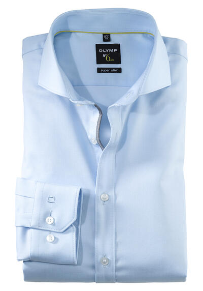 Produktbild fr 'OLYMP No. Six super slim Hemd Langarm Stehkragen Muster hellblau'