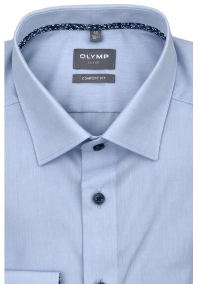 Produktbild fr 'OLYMP Luxor comfort fit Hemd Langarm New Kent Kragen hellblau'