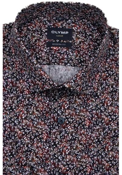 Produktbild fr 'OLYMP Luxor modern fit Hemd Langarm New Kent Kragen Muster lila'
