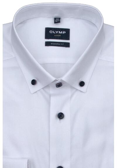 Produktbild fr 'OLYMP Luxor modern fit Hemd extra kuzer Arm Button Down Kragen Oxford wei'