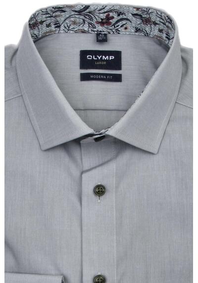 Produktbild fr 'OLYMP Luxor modern fit Hemd Langarm New Kent Kragen grn'