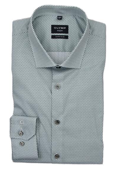 Produktbild fr 'OLYMP No. Six super slim Hemd extra langer Arm Muster grn'