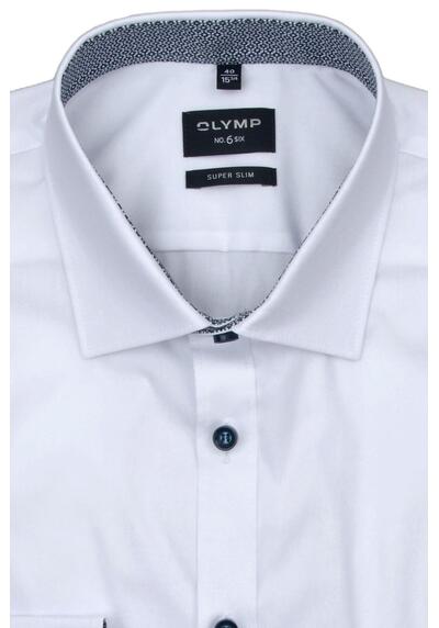 Produktbild fr 'OLYMP No. Six super slim Hemd Langarm New Kent Kragen wei'