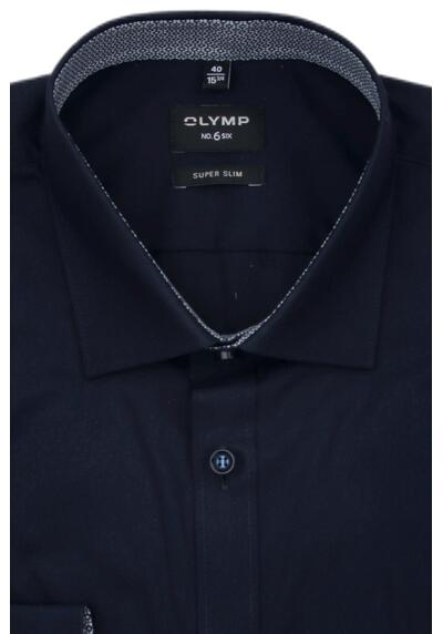 Produktbild fr 'OLYMP No. Six super slim Hemd Langarm New Kent Kragen nachtblau'