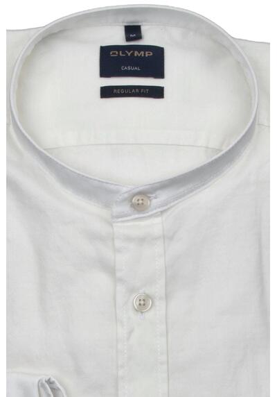 Produktbild fr 'OLYMP Casual regular fit Hemd Langarm Stehkragen wei'