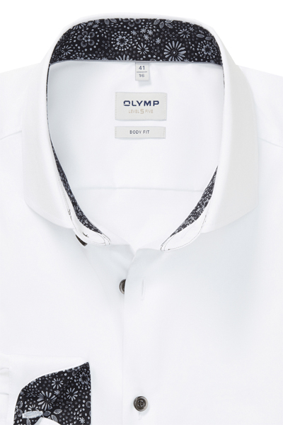 Produktbild f�r 'OLYMP Level Five body fit Hemd extra langer Arm Haifischkragen Stretch wei�'
