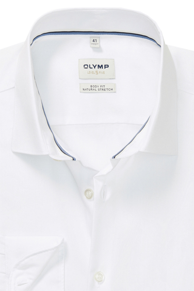 Produktbild f�r 'OLYMP Level Five body fit Hemd Langarm New Kent Kragen wei�'