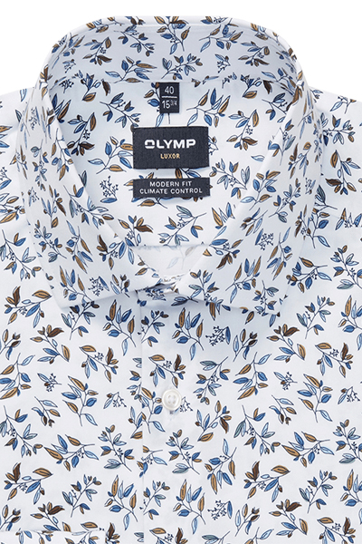 Produktbild f�r 'OLYMP Luxor 24/Seven modern fit Hemd extra langer Arm Muster wei�'