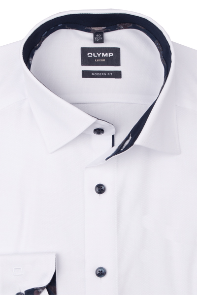 Produktbild f�r 'OLYMP Luxor modern fit Hemd Langarm New Kent Kragen Faux wei�'