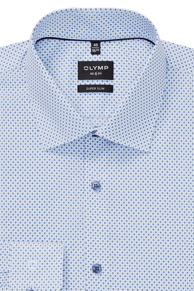 Produktbild f�r 'OLYMP No. Six super slim Hemd extra langer Arm New Kent Kragen Muster wei�'