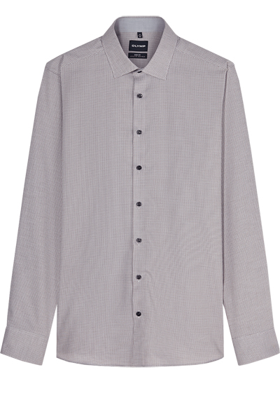 Produktbild f�r 'OLYMP Level Five body fit Hemd Langarm New Kent Kragen Muster rot'