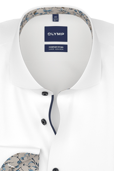 Produktbild f�r 'OLYMP Luxor comfort fit big Hemd Langarm New Kent Kragen Chambray wei�'