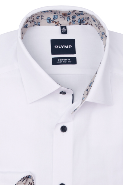 Produktbild f�r 'OLYMP Luxor comfort fit Hemd extra langer Arm New Kent Kragen Popeline wei�'