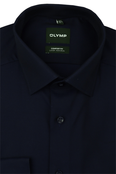 Produktbild f�r 'OLYMP Luxor comfort fit Hemd extra langer Arm New Kent Kragen Struktur nachtblau'