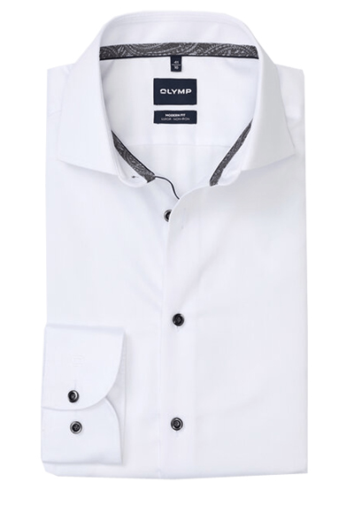 Produktbild f�r 'OLYMP Luxor comfort fit Hemd Langarm New Kent Kragen Feintwill wei�'