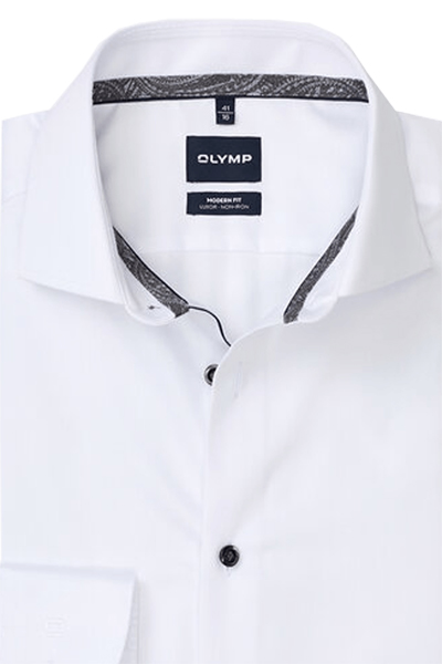 Produktbild f�r 'OLYMP Luxor comfort fit Hemd Langarm New Kent Kragen Feintwill wei�'