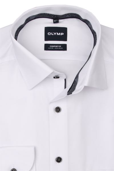Produktbild f�r 'OLYMP Luxor comfort fit Hemd Langarm New Kent Kragen Feintwill wei�'