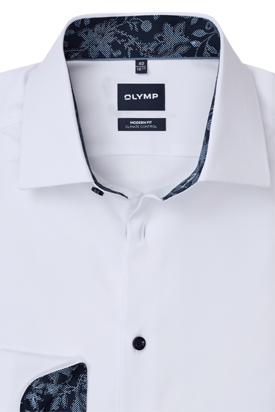 Produktbild f�r 'OLYMP Luxor 24/Seven modern fit Hemd extra langer Arm New Kent Kragen Feintwill wei�'