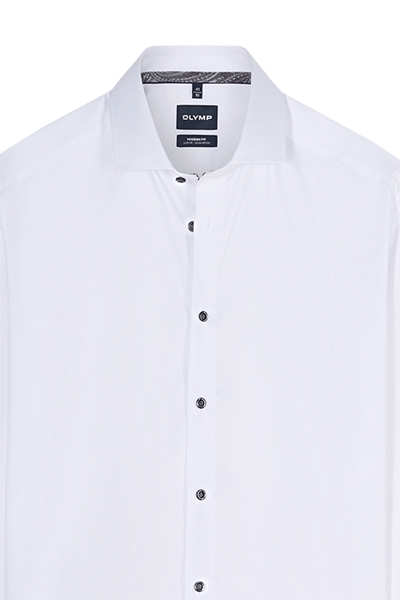 Produktbild f�r 'OLYMP Luxor modern fit Hemd Langarm New Kent Kragen Satin wei�'