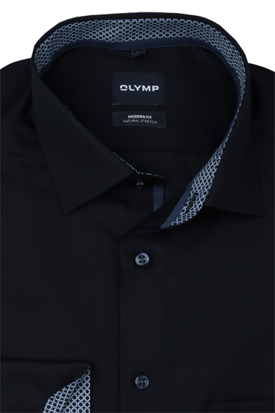 Produktbild f�r 'OLYMP Luxor modern fit Hemd super langer Arm New Kent Kragen Popeline nachtblau'