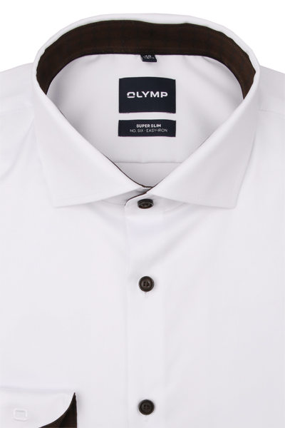 Produktbild f�r 'OLYMP No. Six super slim Hemd extra langer Arm New Kent Kragen wei�'