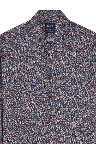 Produktbild f�r 'OLYMP No. Six super slim Hemd extra langer Arm New Kent Kragen Blumenmuster blau'
