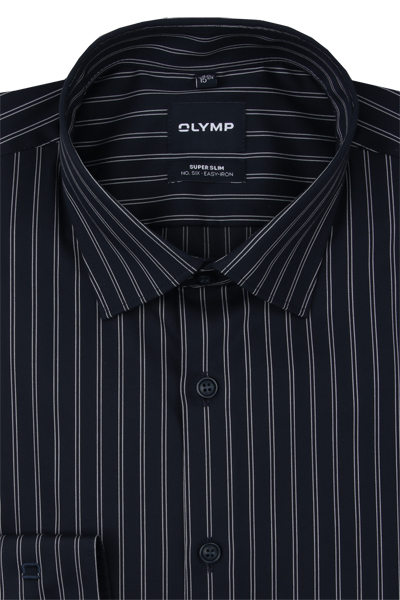 Produktbild f�r 'OLYMP No. Six super slim Hemd Langarm New Kent Kragen Nadelstreifen blau'