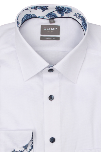 Produktbild fr 'OLYMP Luxor comfort fit Hemd Langarm New Kent Kragen Struktur wei'