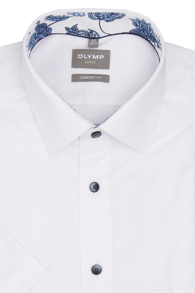 Produktbild fr 'OLYMP Luxor comfort fit Hemd Halbarm New Kent Kragen Struktur wei'