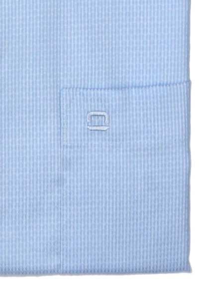 Produktbild fr 'OLYMP Luxor comfort fit Hemd Halbarm New Kent Kragen Struktur hellblau'