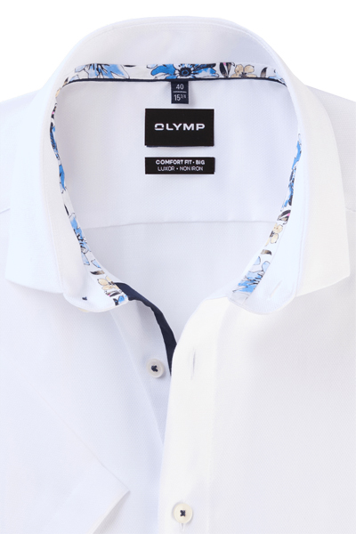 Produktbild f�r 'OLYMP Luxor comfort fit big Hemd Halbarm New Kent Kragen Struktur wei�'