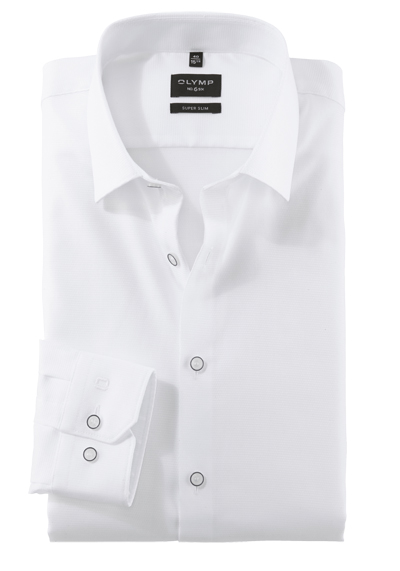 Produktbild fr 'OLYMP No. Six super slim Hemd Langarm New Kent Kragen Struktur wei'